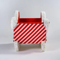 RETIF Traineau Du Pere Noel Candy Rouge Et Blanc 46X28X32Cm New