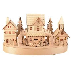RETIF Village & Train Bois Led Blanc Chaud - 27,50 Cm Fashion