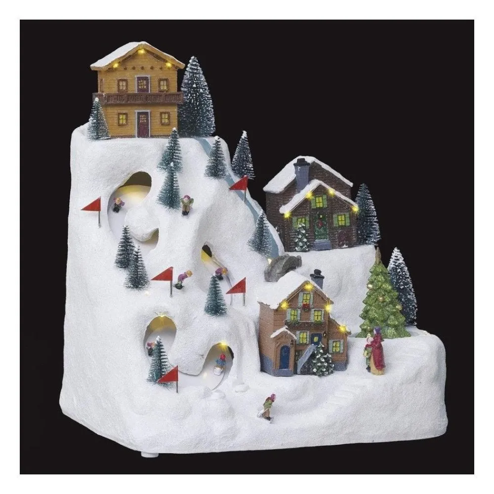 RETIF Village De Noel Lumineux Et Musical Piste De Ski Animee Shop
