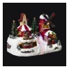 RETIF Village De Noel Lumineux Anime Et Musical Horloge Du Pere Noel Best Sale