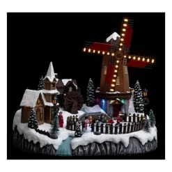 RETIF Village De Noel Lumineux Anime Et Musical Place Du Moulin Best