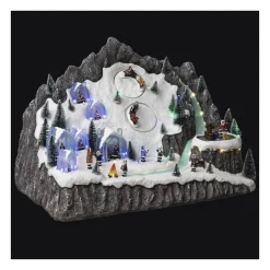 RETIF Village De Noel Lumineux Anime Et Musical Village D'Eskimo Avec Sa Fontaine New