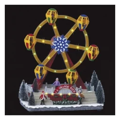 RETIF Village De Noel Lumineux Et Musical Grand Roue Animee Cheap