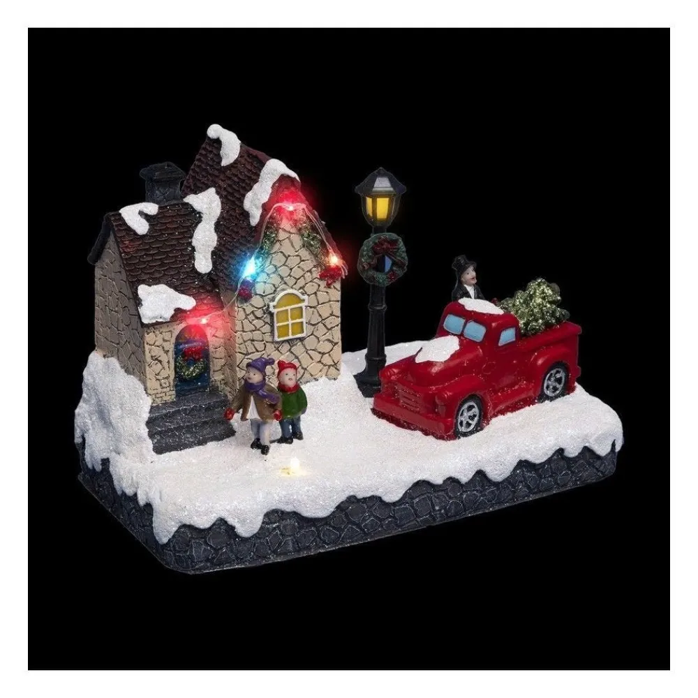 RETIF Village De Noel Lumineux Maison Et Livraison Du Sapin Discount