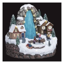 RETIF Village De Noel Lumineux Cascade De Glace Et Patinoire Animee Online