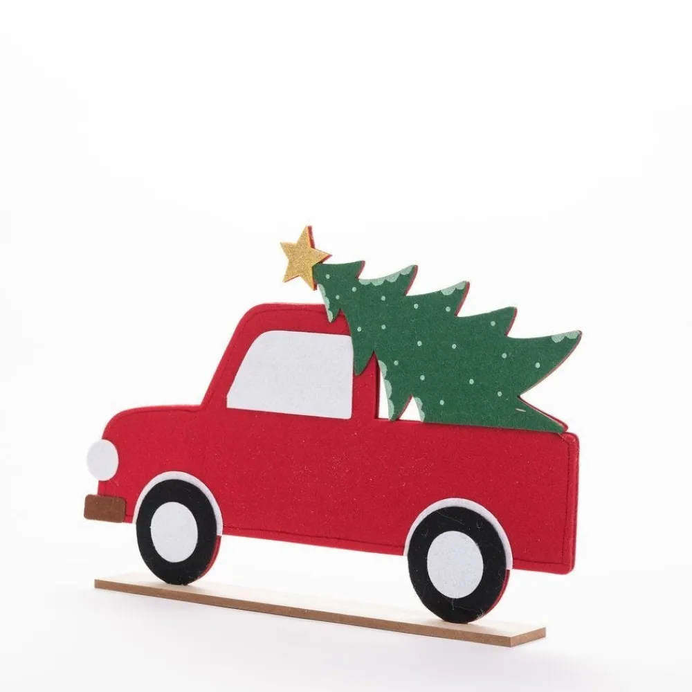 RETIF Voiture En Tissu Avec Sapin De Noel L 58 X H 37 Cm Hot